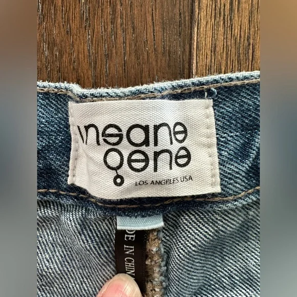 Insane Genes Women’s Denim Pants with Side Slit- size 6 - Picture 2 of 7